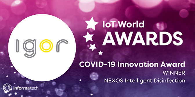 Smart Buildings Innovator Igor Wins IoT World's 'COVID-19 Innovation' Award